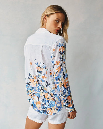Floral Border Button Down