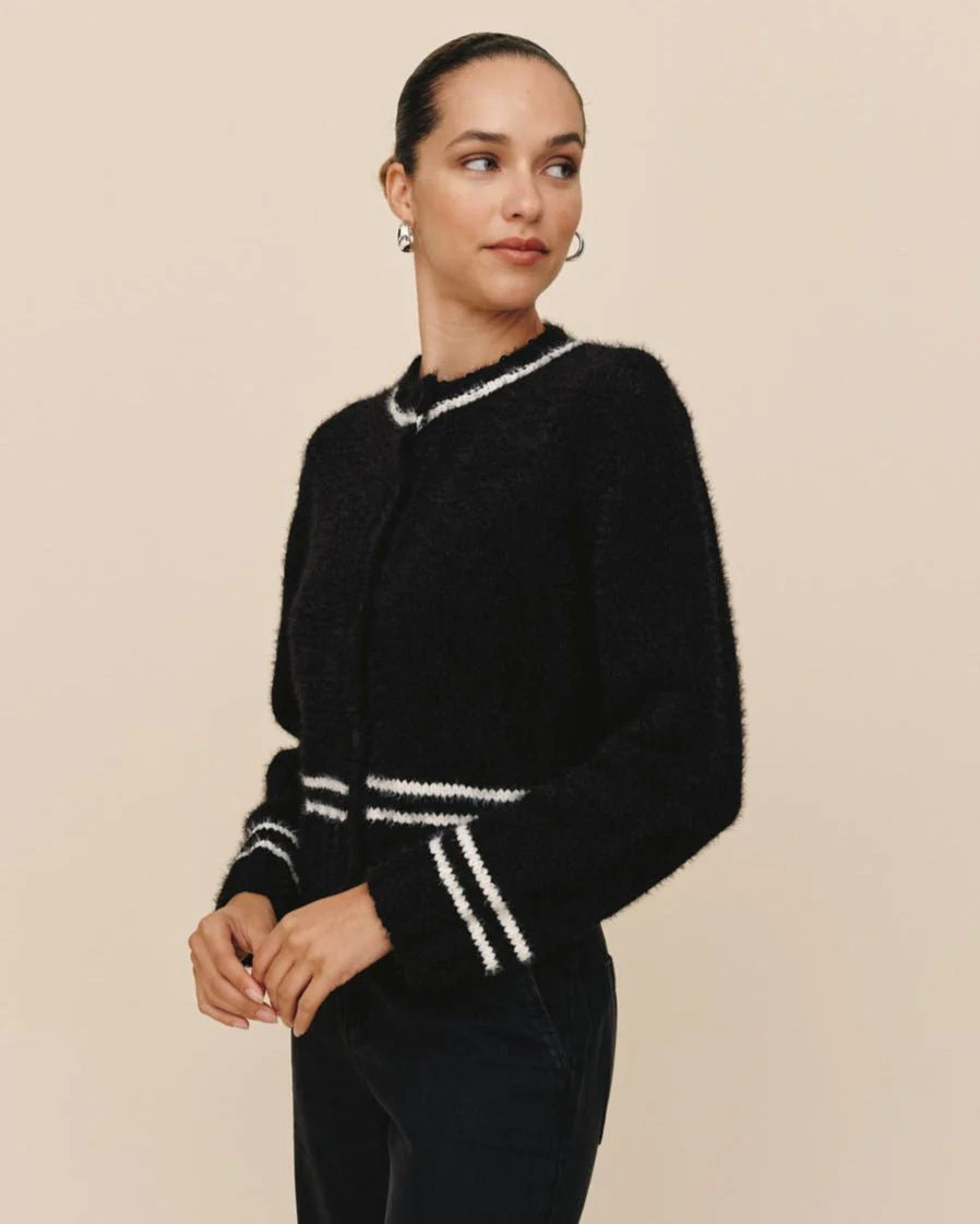 Bella Dahl Contrast Stripe Cardigan