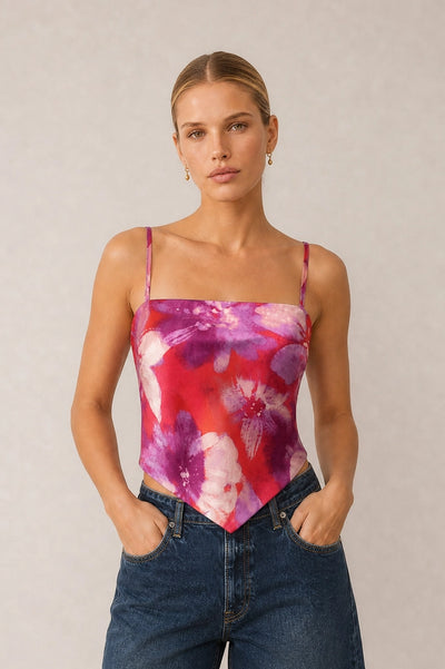 Floral Tie Back Date Night Top