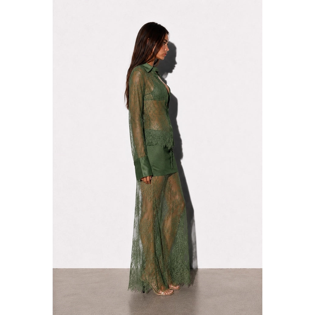 Skylar Rose Olive Lace Three Piece Set