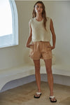 Beige Open Knit Tank