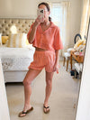 Z&L Orange Mesh Coverup Set