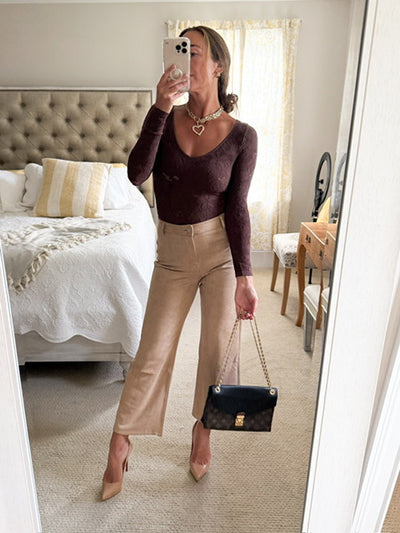 Brown Lace Bodysuit