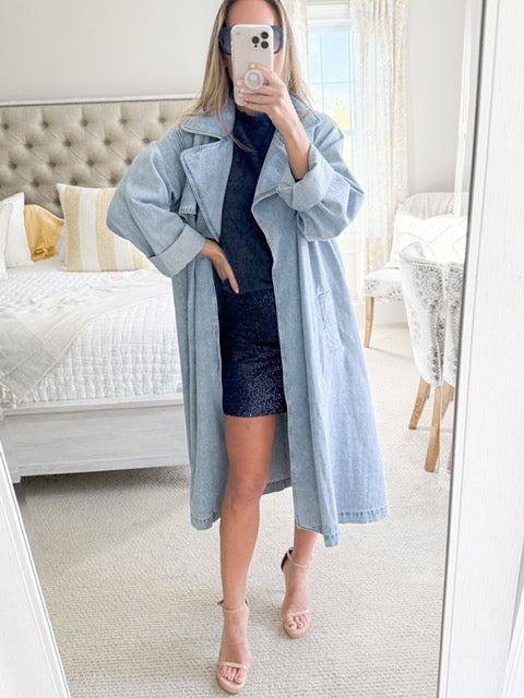 Maxine Denim Oversized Coat-DEAL OF DAY