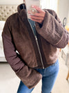 REVERSIBLE Cropped Quilted/Teddy Jacket