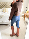 REVERSIBLE Cropped Quilted/Teddy Jacket