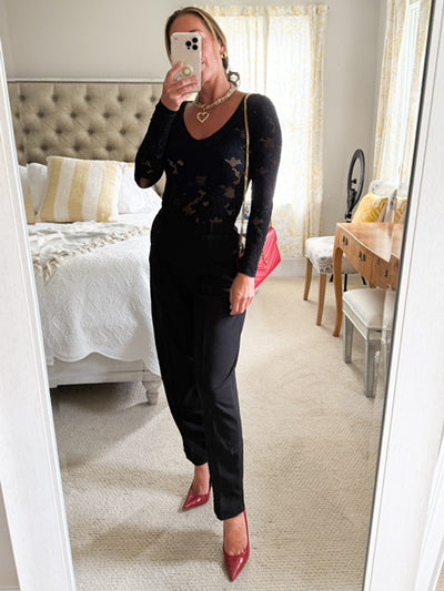 Black Working Girl Pant