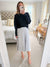 Bella Dahl Silver Pleated Skirt