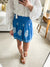 Elan Blue and White Smock Skirt