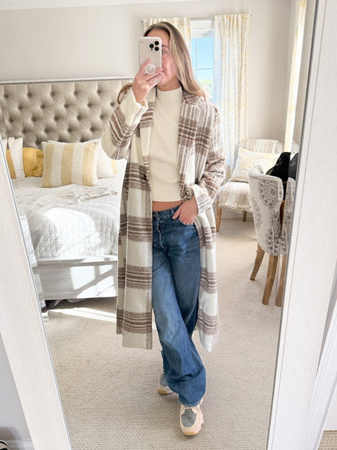 Sadie and Sage Winter Plaid Coat