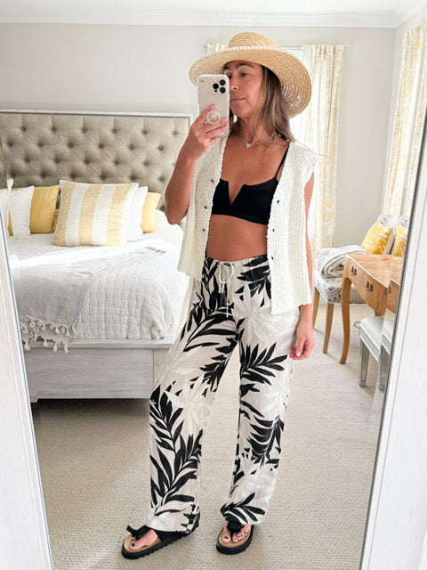 Bella Dahl Wide Leg Printed Pant
