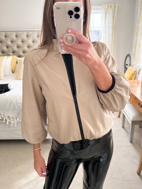 Freaky Nation Leather Bomber-SMALL ONLY