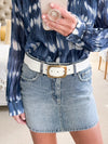 Amsterdam Heritage White Jodi Leather Belt