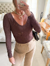 Brown Lace Bodysuit