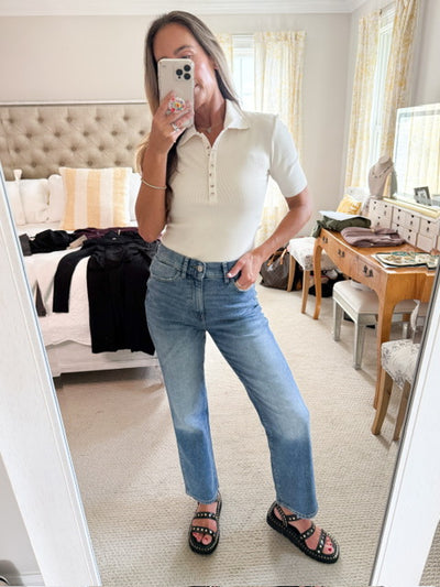 Mila Bamboo Cotton Polo- IVORY