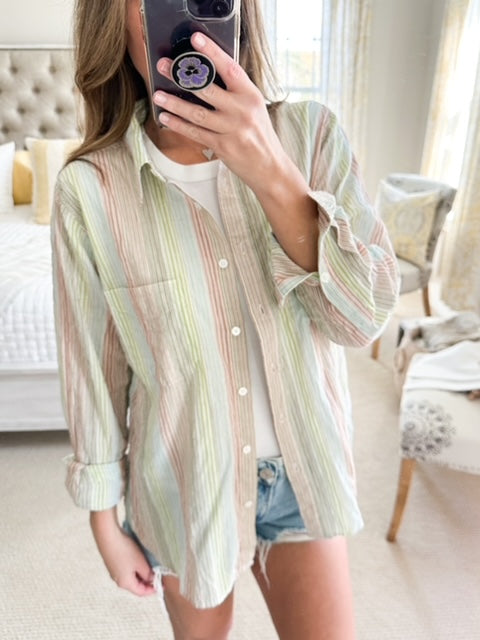 Striped Emmie Shirt-XS ONLY