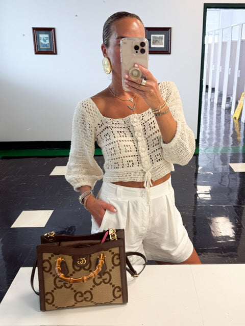 Nadine Crochet Crop Top-DEAL OF DAY