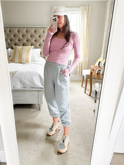 Mila Bamboo Cotton Crop Long Sleeve-SMALL ONLY