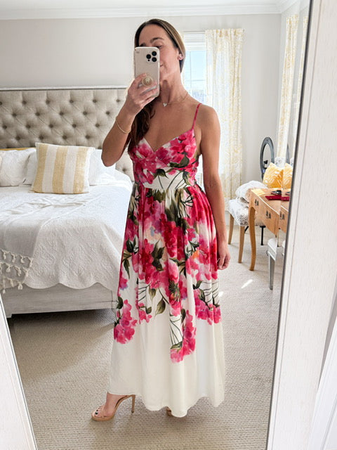 Lavender Brown Floral Maxi