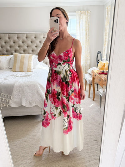 Lavender Brown Floral Maxi