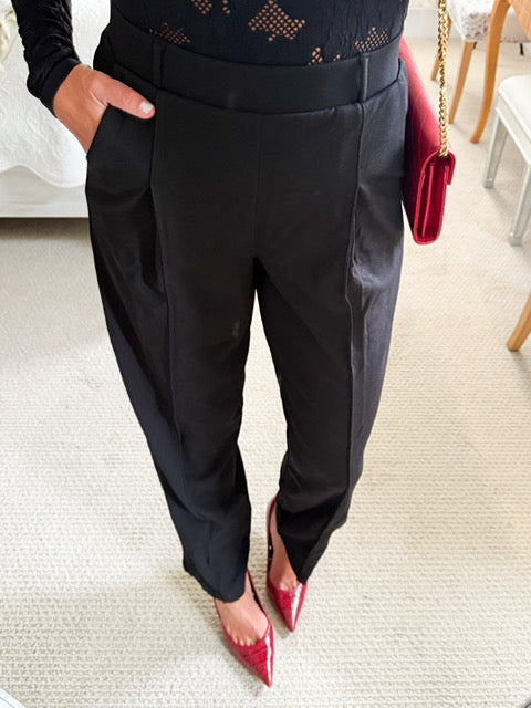 Black Working Girl Pant