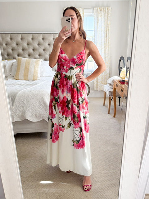 Lavender Brown Floral Maxi