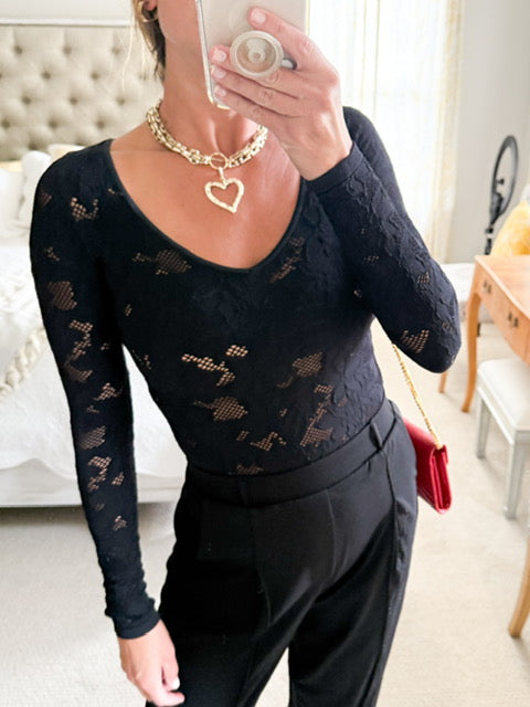 Black Lace Bodysuit