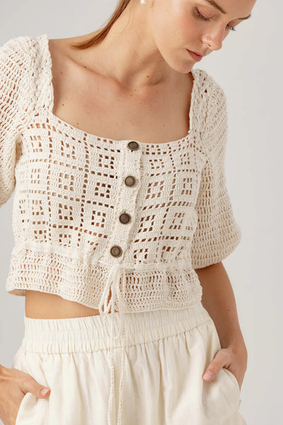 Nadine Crochet Crop Top