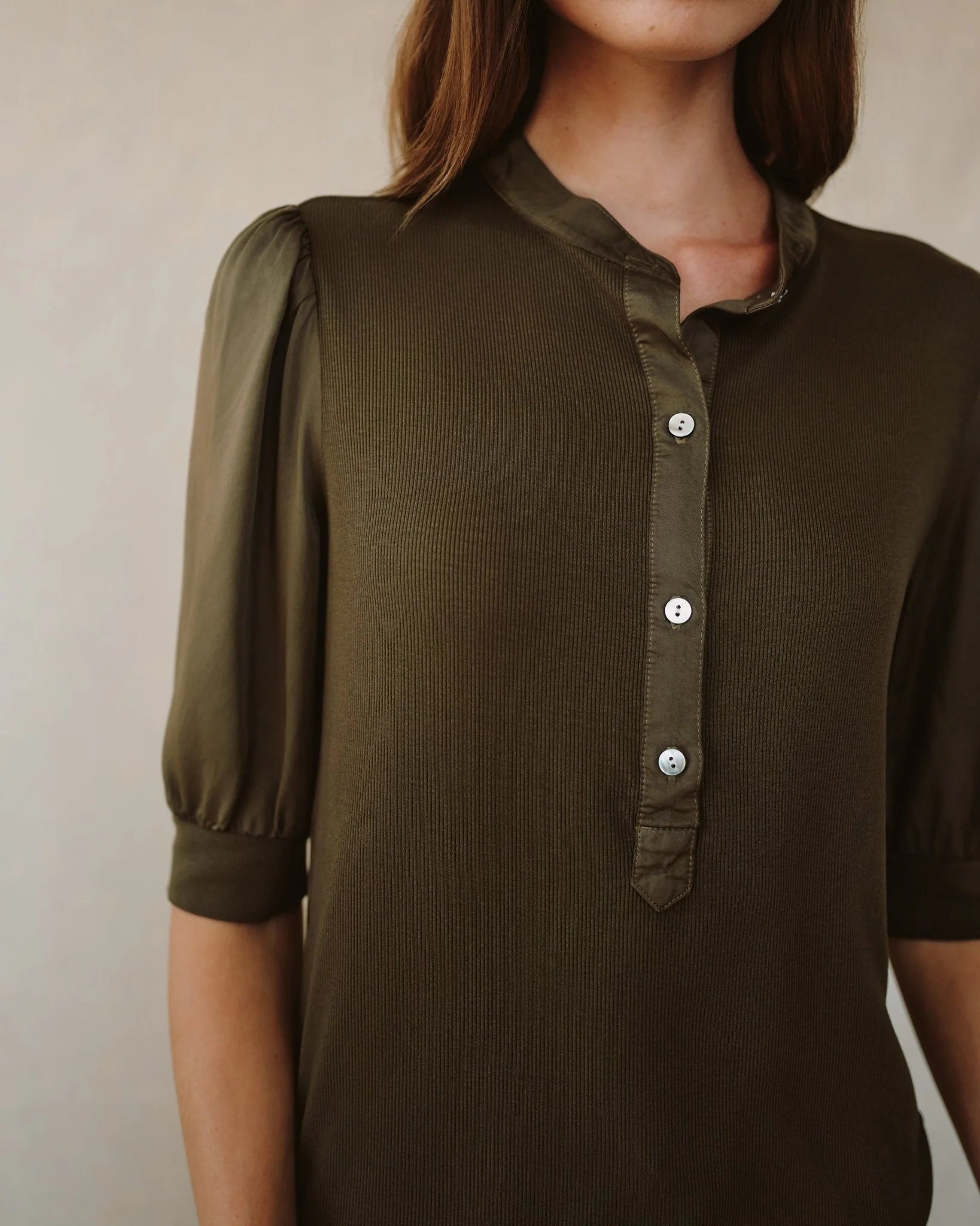 Bella Dahl Short Sleeve Placket Tee