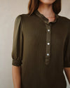 Bella Dahl Short Sleeve Placket Tee