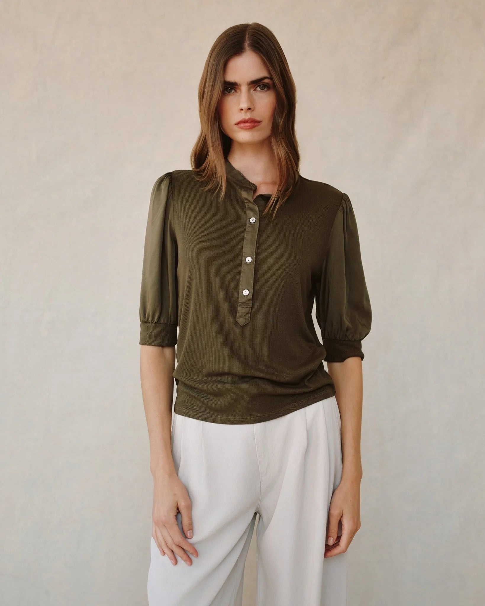Bella Dahl Short Sleeve Placket Tee
