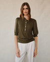 Bella Dahl Short Sleeve Placket Tee