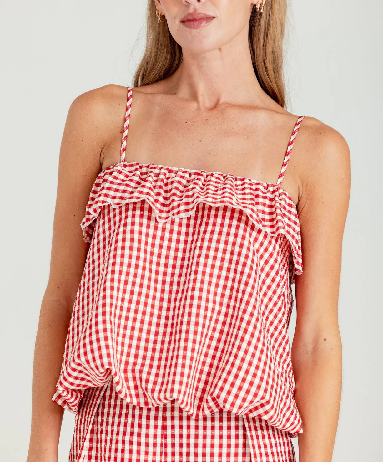 We are Sundays Gingham Bubble Top