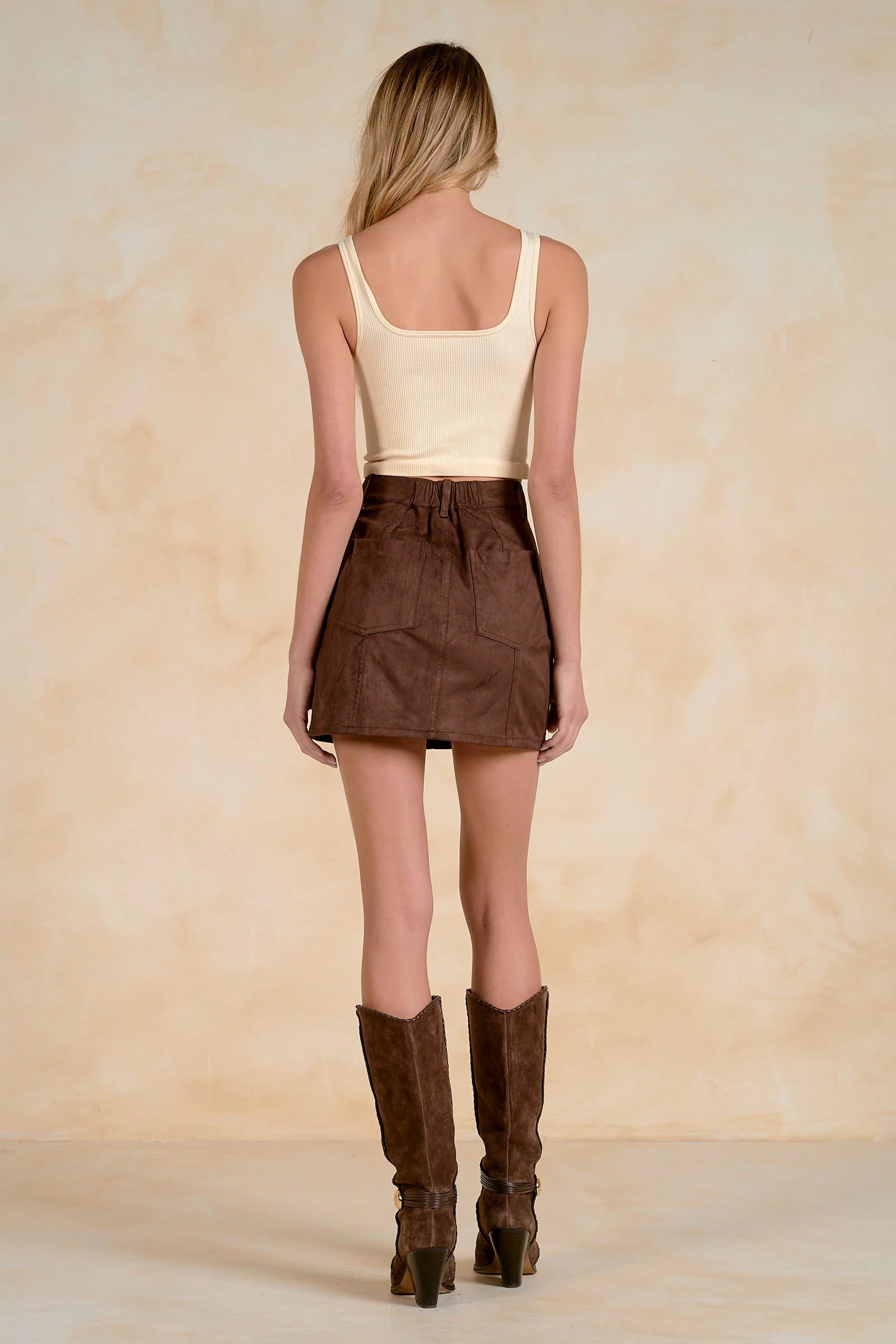 Elan Chocolate Suede Mini