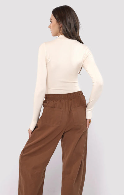 Ronan Ribbed Mock Neck