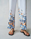 Border Print Wide Leg Pant
