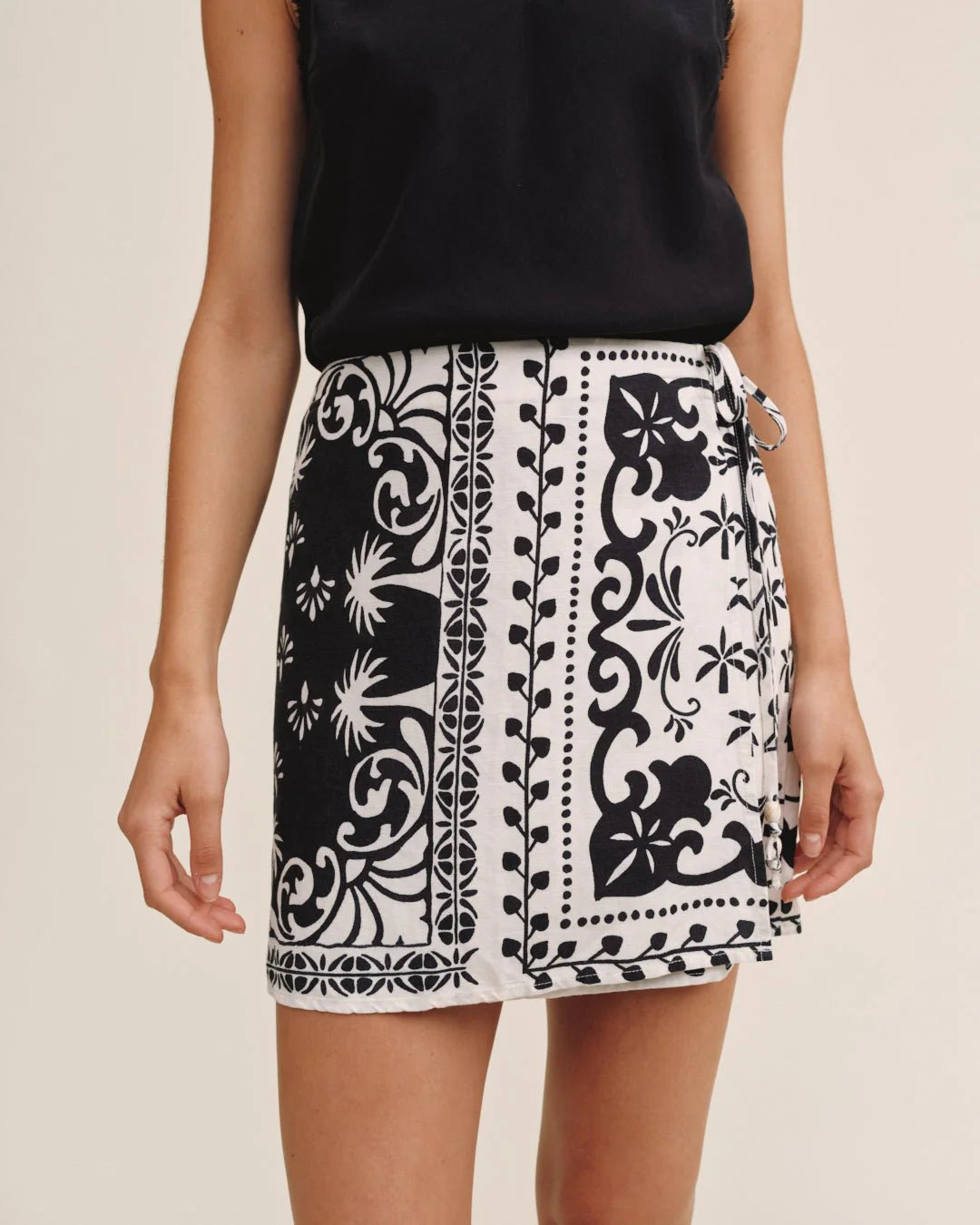 Bella Dahl Tribal Printed Wrap Skirt-MEDIUM ONLY